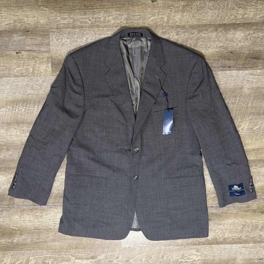 Stafford Sport Coat Blazer Jacket Men's 43R 2-Button Wool NWT
